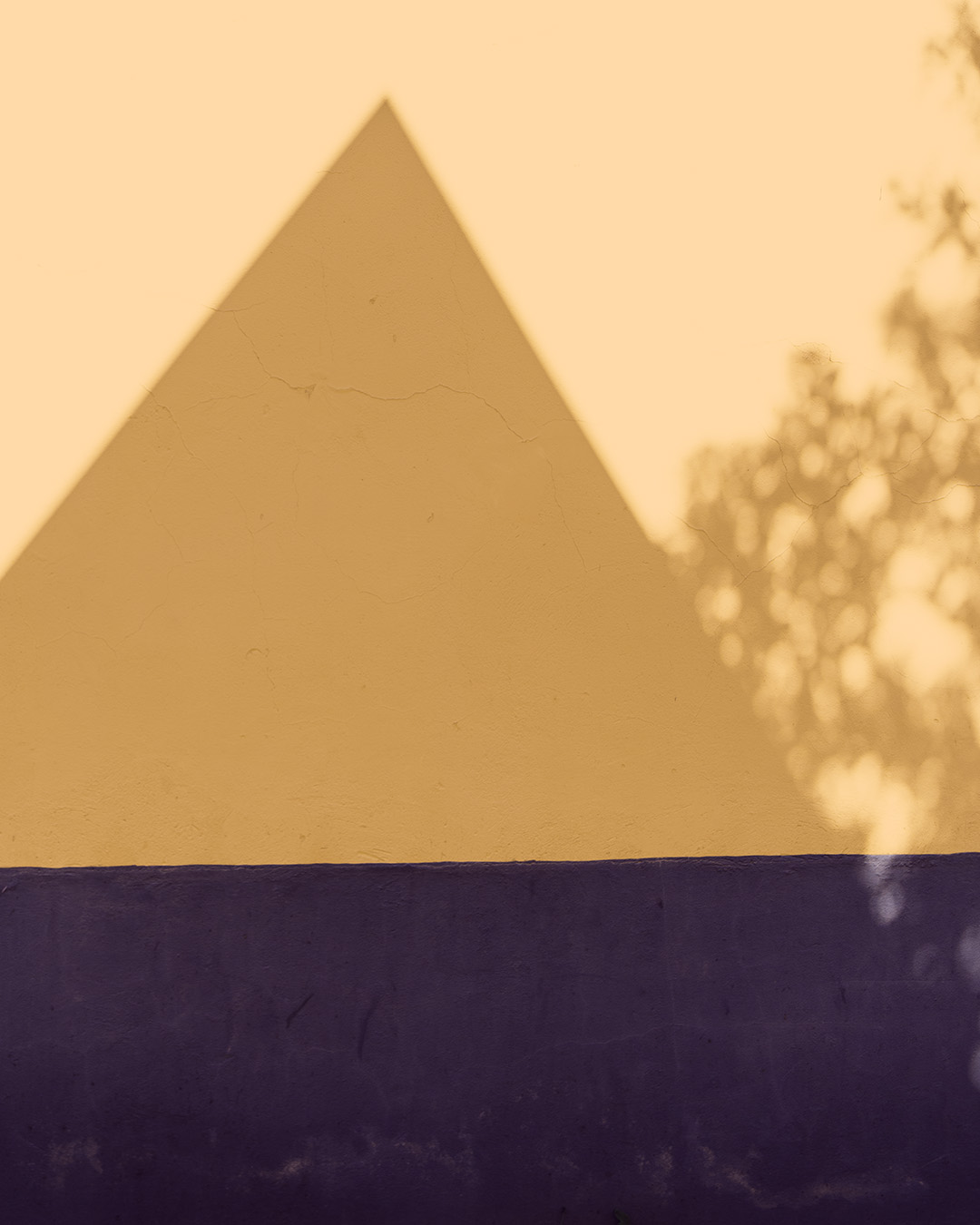Wall in Visby, Gotland, reduced to colour and light — Jan Madeus